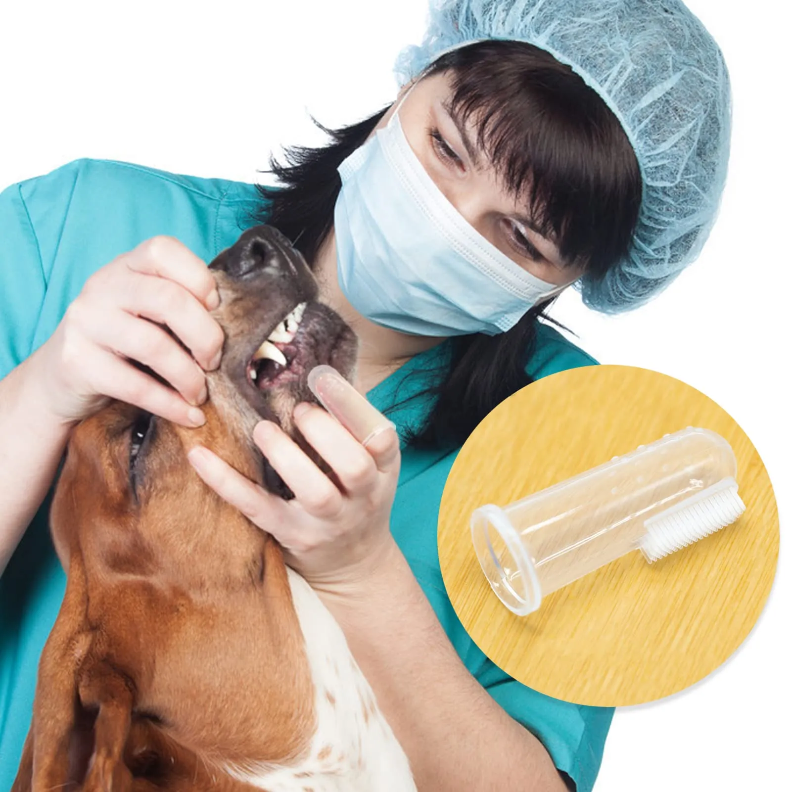 12 Pieces Pet Finger Toothbrush, Soft Silicone Pet Finger Toothbrush, Food Safety Tooth Cleaner, Dog Cat Dental Brushes Kit for Dogs Cats Pets Dental Care(Transparent Color)