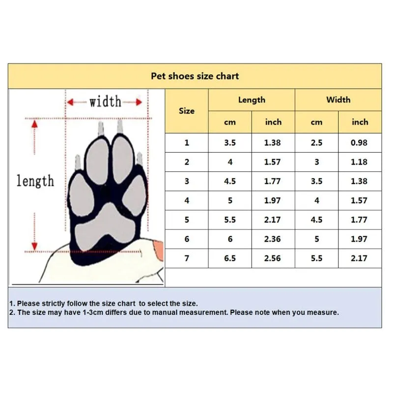 4Pcs Dog Winter Rain Boots