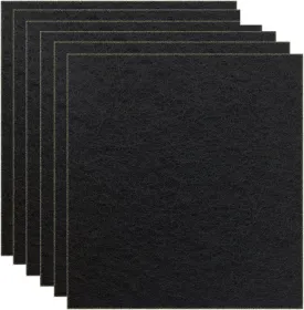 6 Pack Charcoal Cat Litter Box Replacment Filter Hooded Cat Litter Boxes and Pans Carbon Odor Filters, Black