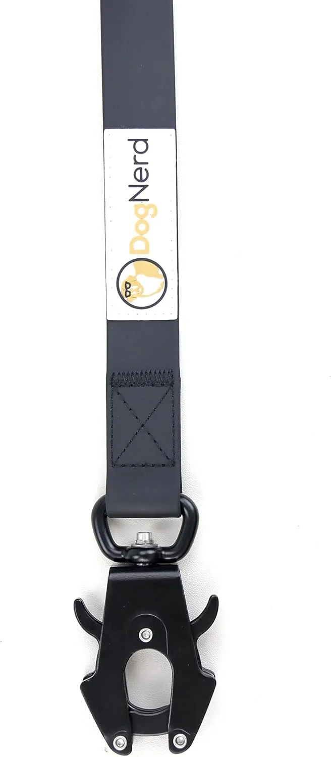6FT Silicone Dog Leash Heavy Duty with Quick Release/Locking Carabiner - Waterproof Tactical Dog Leash for Medium Dogs & Large Dogs That Pull, Safety Control Dog Training Leashes (6 FT Black)