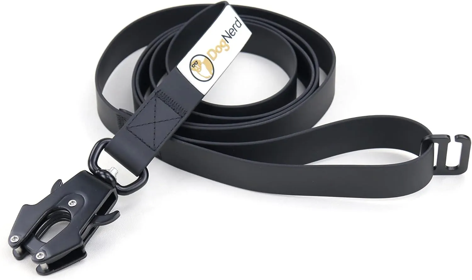 6FT Silicone Dog Leash Heavy Duty with Quick Release/Locking Carabiner - Waterproof Tactical Dog Leash for Medium Dogs & Large Dogs That Pull, Safety Control Dog Training Leashes (6 FT Black)