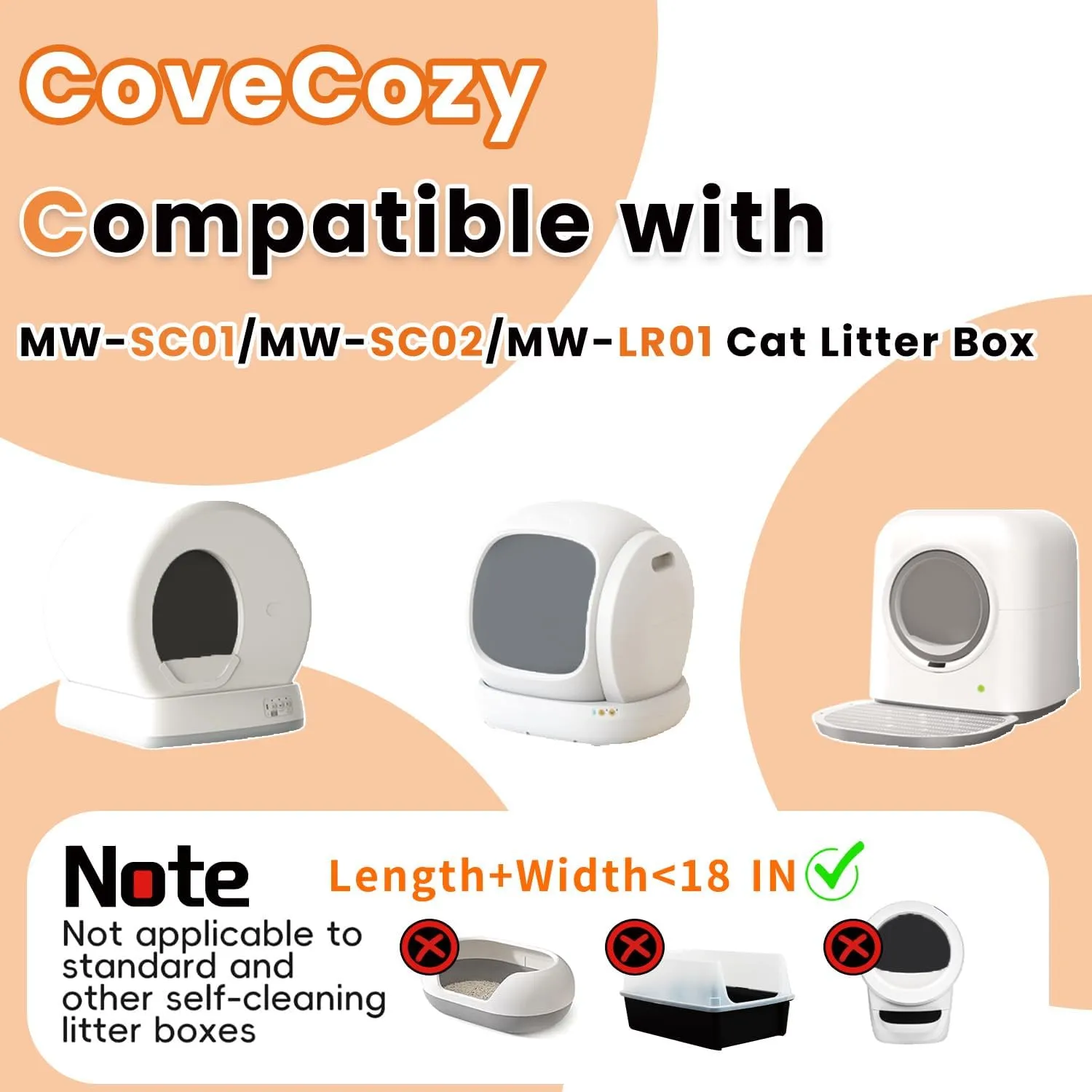 80 Count Litter Box Liners Compatible With MW-SC01/MW-SC02/MW-LR01 Cat Litter Box, Meo Want Litter Bags