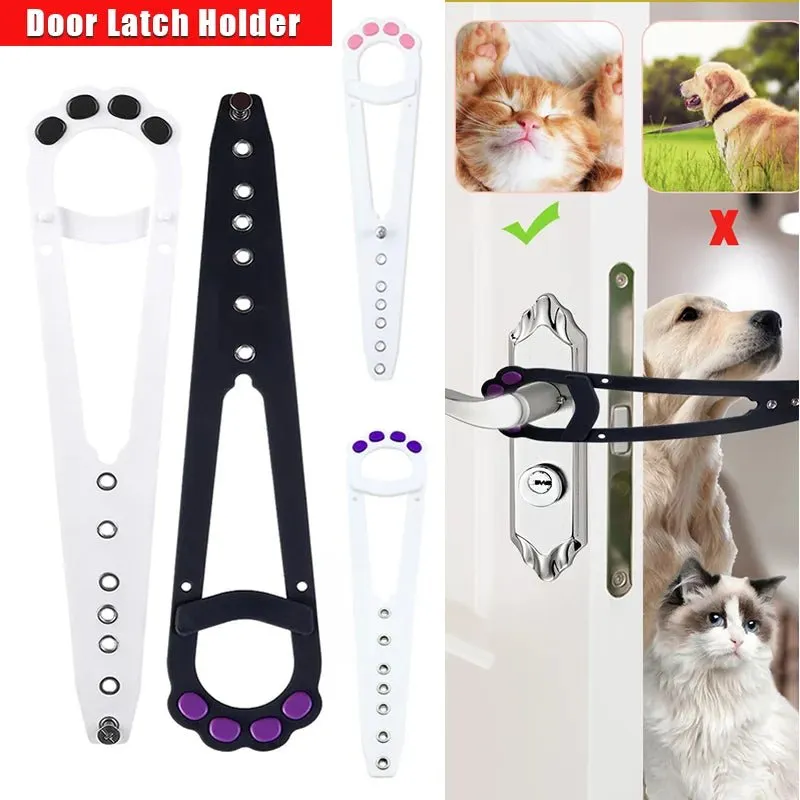 Adjustable No-Tool Cat Door Holder Lets Cats In and Keeps Dogs Out of Litter and Food Areas