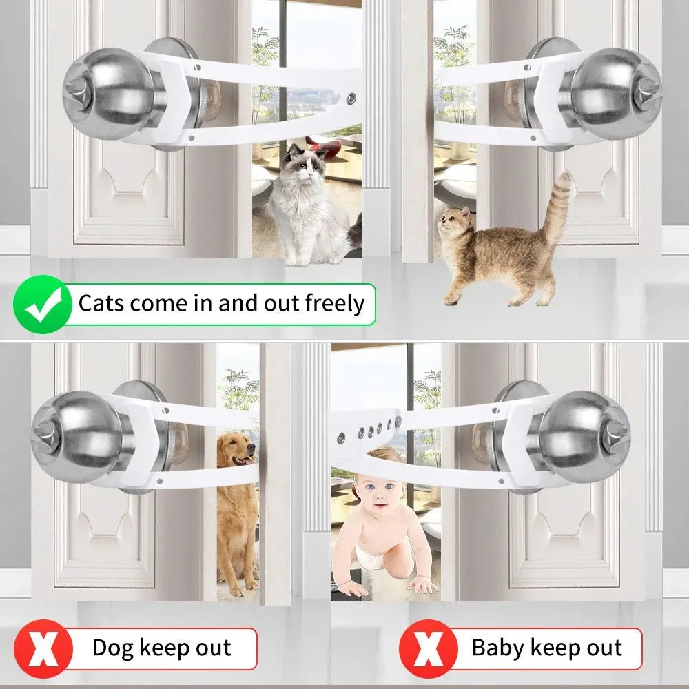 Adjustable No-Tool Cat Door Holder Lets Cats In and Keeps Dogs Out of Litter and Food Areas