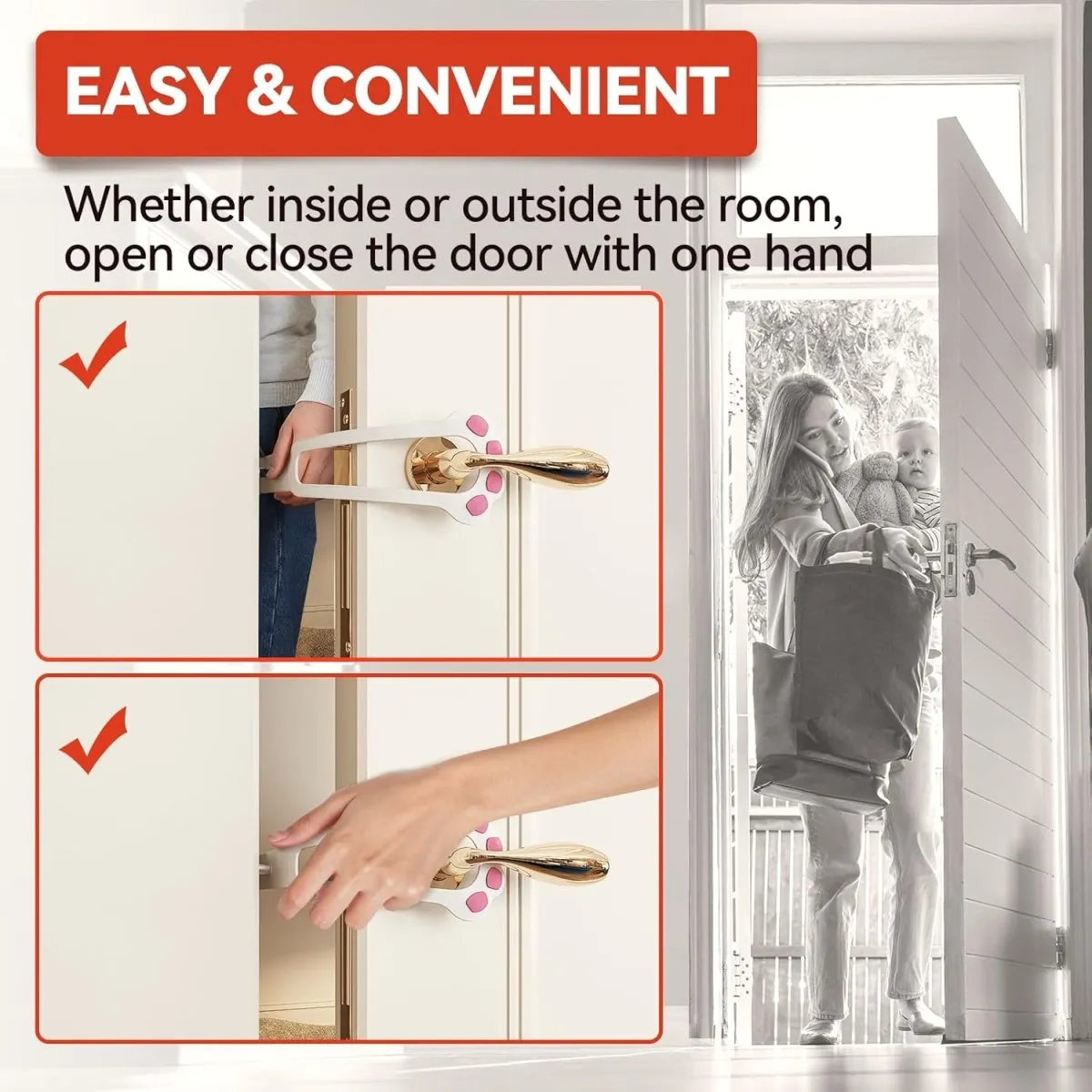 Adjustable No-Tool Cat Door Holder Lets Cats In and Keeps Dogs Out of Litter and Food Areas