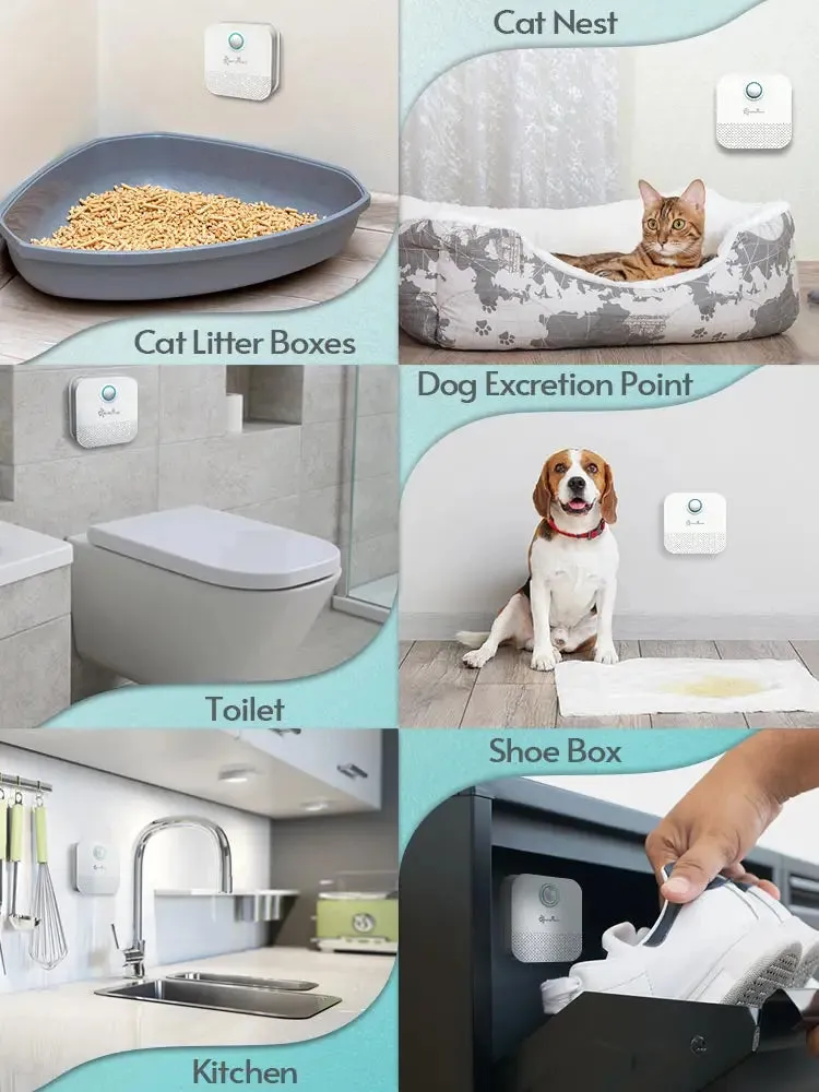 AiroPaws™ 4000mAh Smart Cat Odor Purifier | Cat Litter Box Deodorizer | Pet Toilet Air Purifier | Dog Cat Litter Deodorant