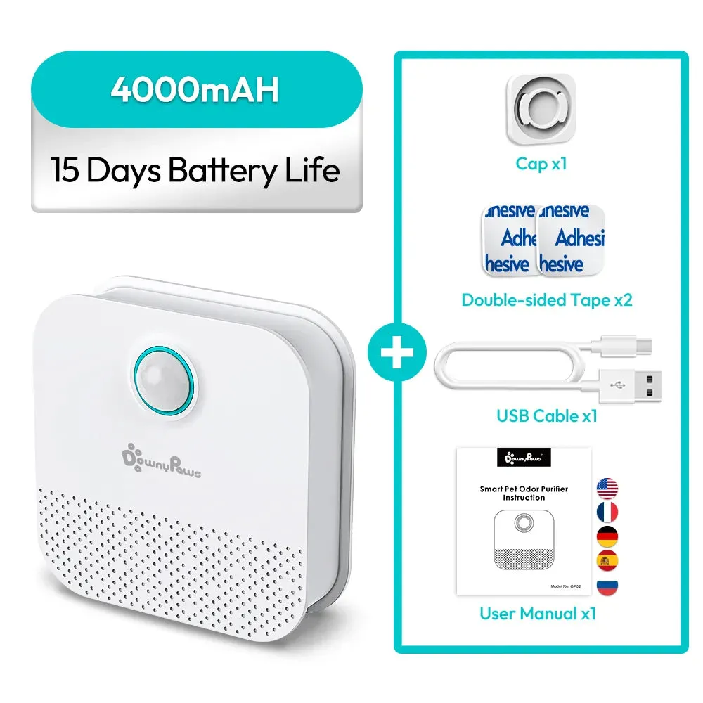 AiroPaws™ 4000mAh Smart Cat Odor Purifier | Cat Litter Box Deodorizer | Pet Toilet Air Purifier | Dog Cat Litter Deodorant