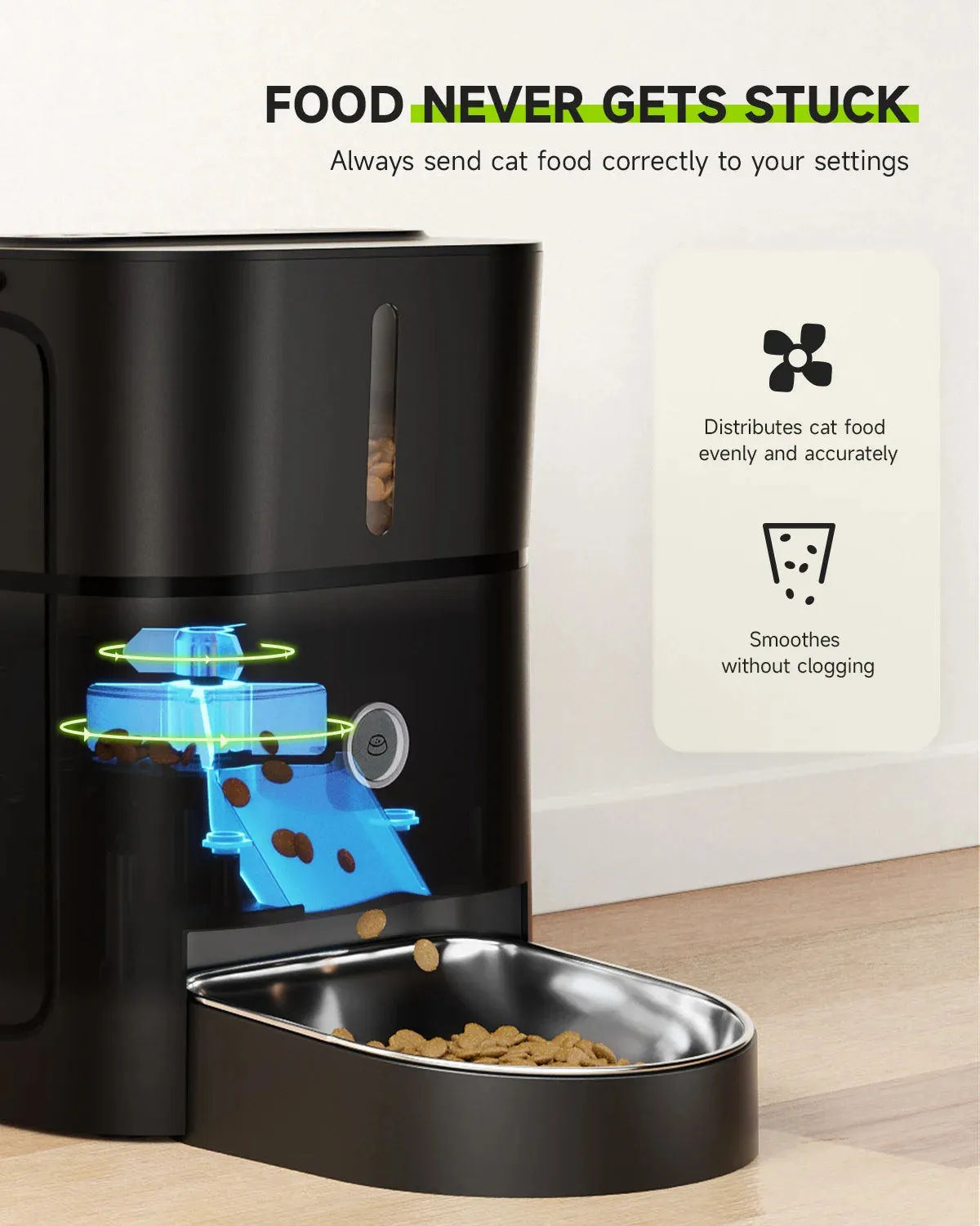 APETDOLA Automatic Cat Feeder Remote Control with WiFi