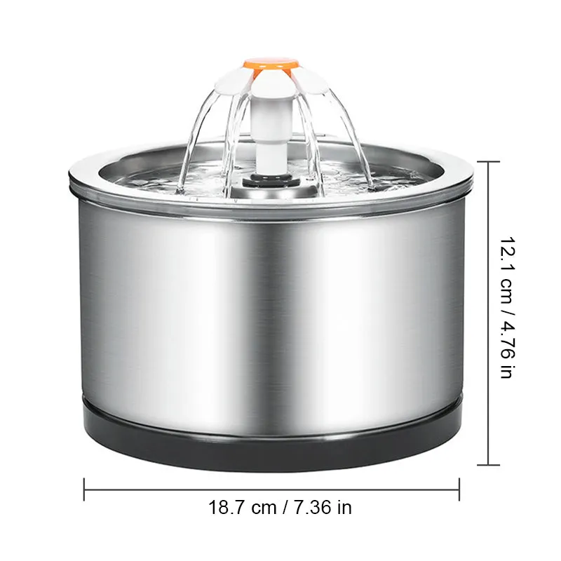 Automatic Stainless Sleel Water Fountain 2.5L /84.5 oz
