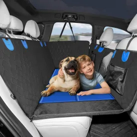 Back Seat Extender for Dogs with Cooling Mat,