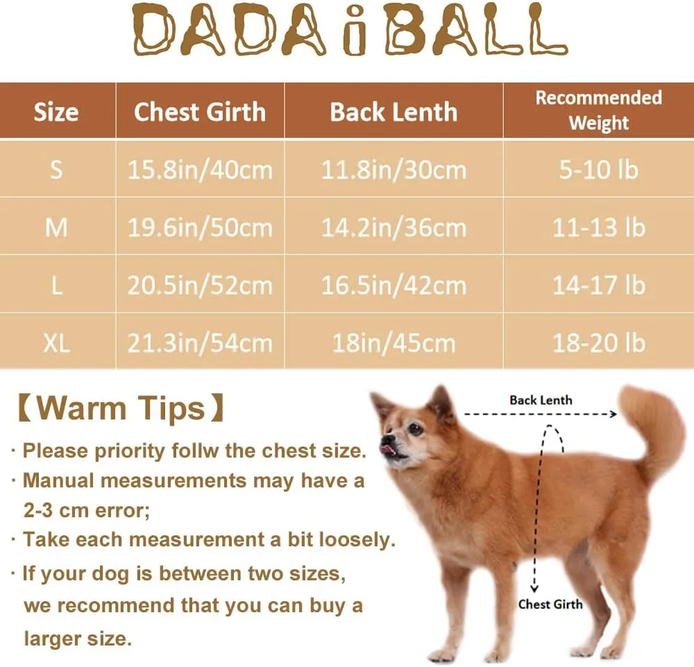 Blue Dog Hoodie Plaid Shirts- Puppy Sweatshirts for Small Dogs Boy Girl, Winter Dog Hoodie for Small Medium Large Dogs & Cats(Medium)
