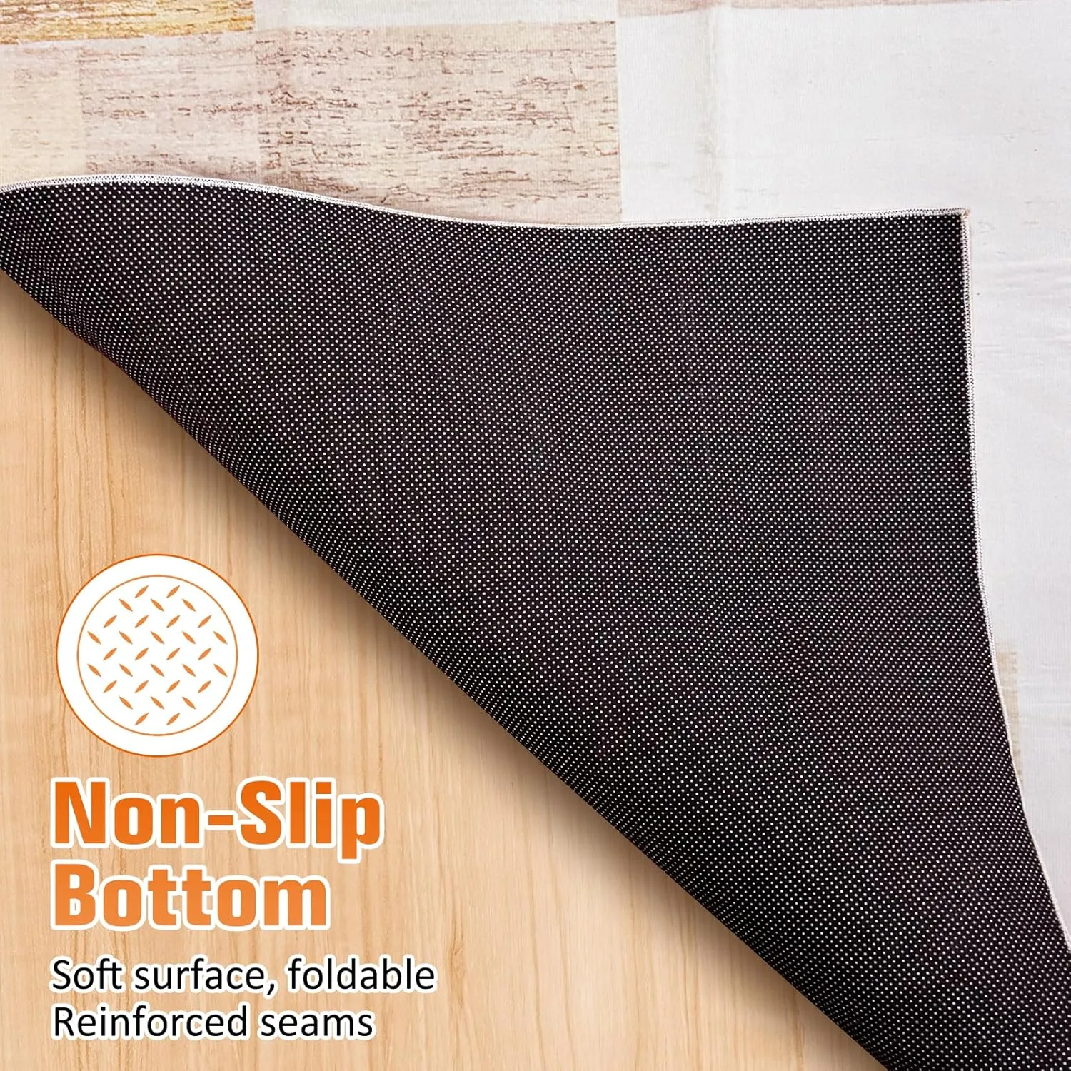 BNOSDM 79x55 in Large Rabbit Cage Liner Washable Dog Playpen Mats Reusable Pet Flooring Protect Rug with Anti Slip Bottom for Puppy Bunny Guinea Pig Ferret