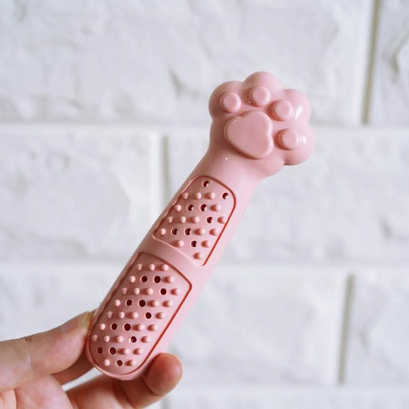 Cat Catnip Toothbrush Toy Interactive Chewing Brush Stick