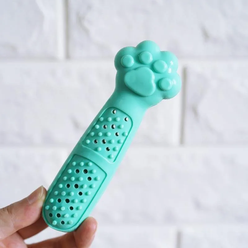 Cat Catnip Toothbrush Toy Interactive Chewing Brush Stick