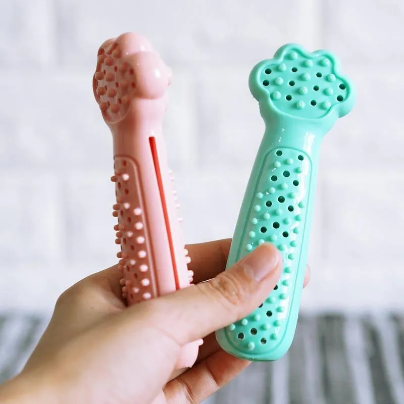 Cat Catnip Toothbrush Toy Interactive Chewing Brush Stick