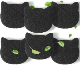 Cat Litter Box Stick-on Activated Charcoal Filters Compatible with Most Cat Litter Box, Universal Activated Carbon Filters to Absorb Odors and Control Damp for Keep Home Fresh (6 Pack)