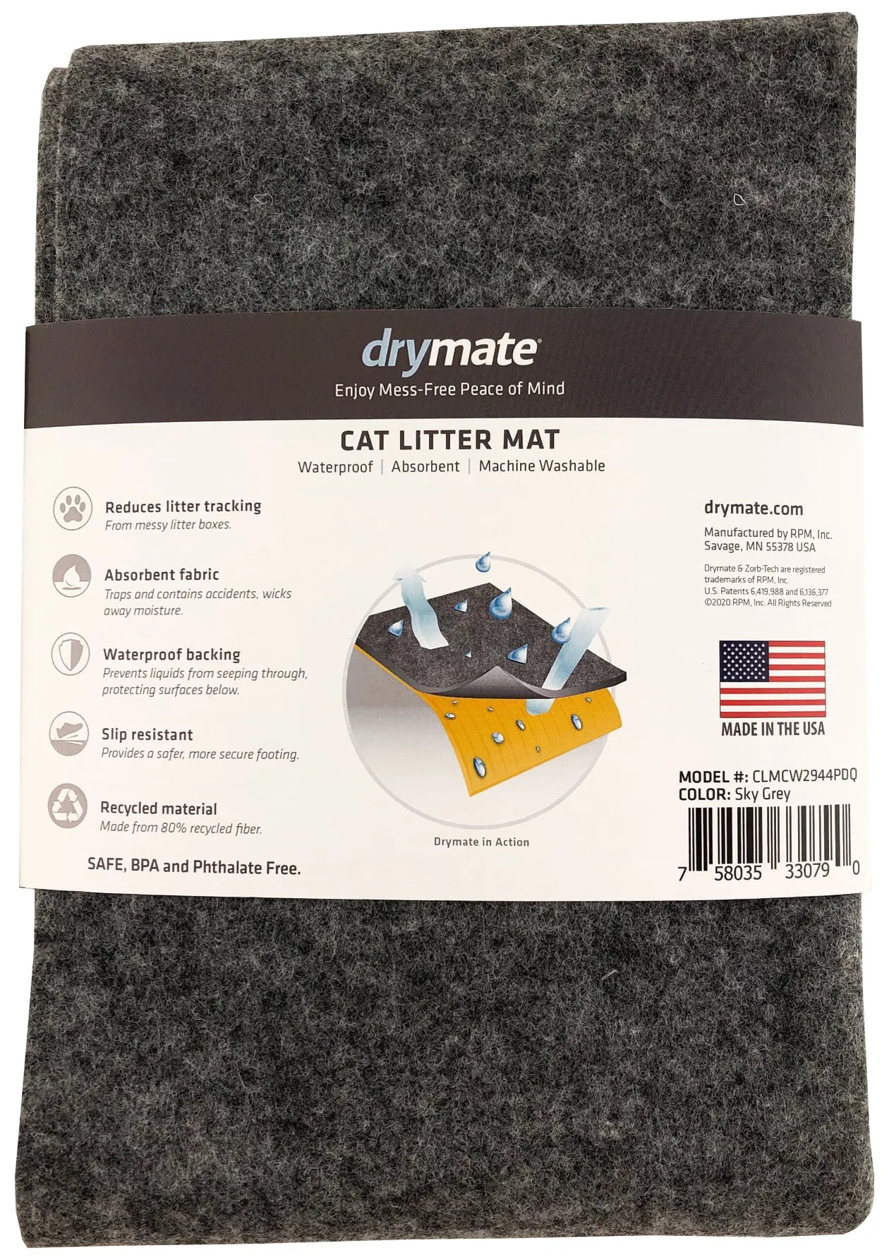 Cat Litter Mat Jumbo 100% Phthalate Free and BPA Free Safe Kitty Litter Mats