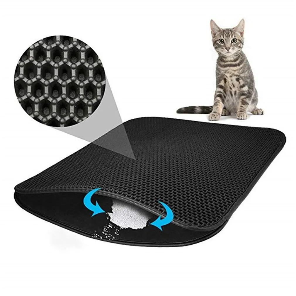 Cat Litter Mat Trapper - Waterproof Double-Layer Litter Mat - Non-slip