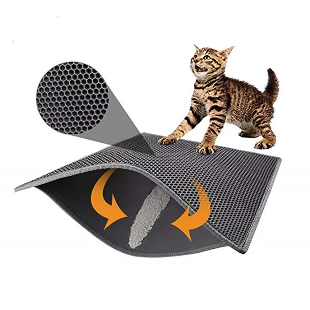 Cat Litter Mat Trapper - Waterproof Double-Layer Litter Mat - Non-slip