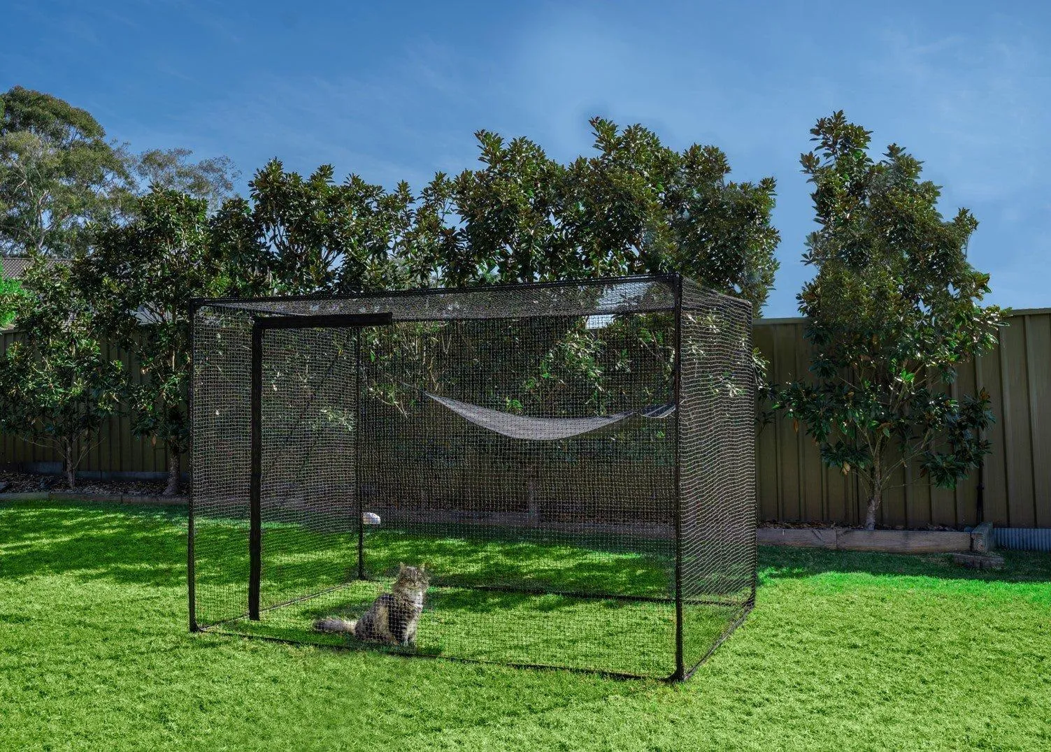 Catnets Fortress Enclosure   Shade Sail   Scratcher Bundle