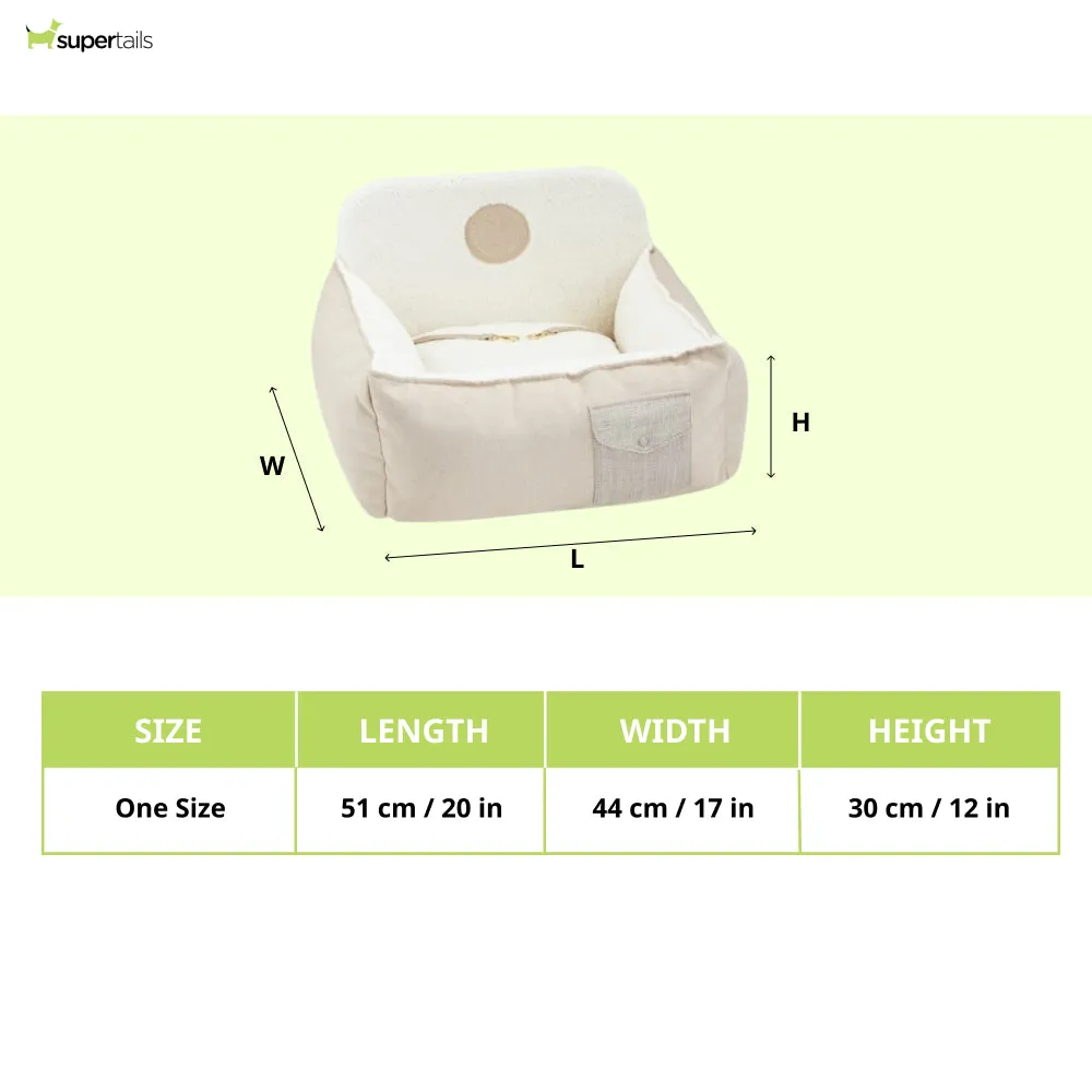 Chloe's Home Car Bed Tallinn for Dogs and Cats (Ecru)