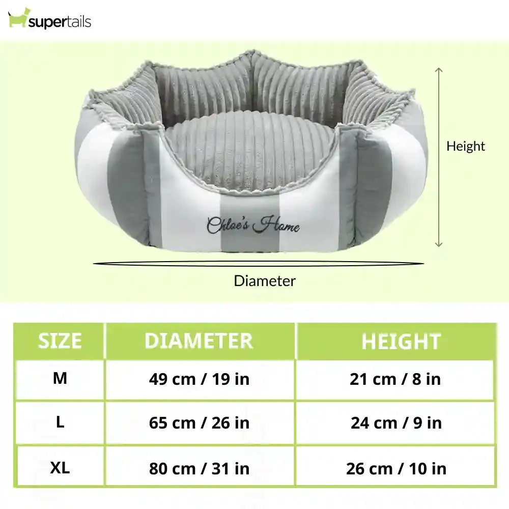 Chloe's Home Monte Carlo Bed for Dogs and Cats (Grey)