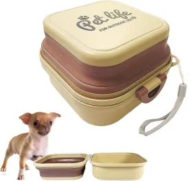 Collapsible Dog Bowl, Pet Food and Water Portable Feeder, Leak Proof Travel Bowls for Traveling, Camping and Hiking
