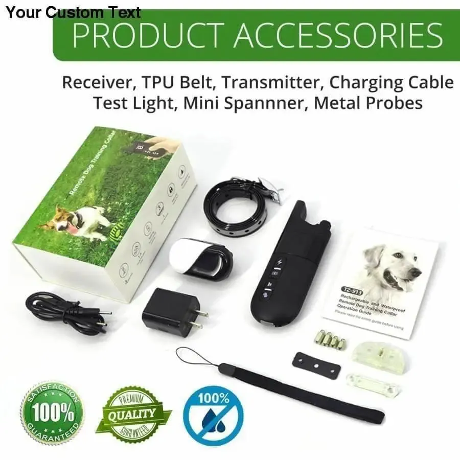 Collar Dog Training Shock Remote Waterproof Rechargeable Pet Electric Yard Large Control Small 2000