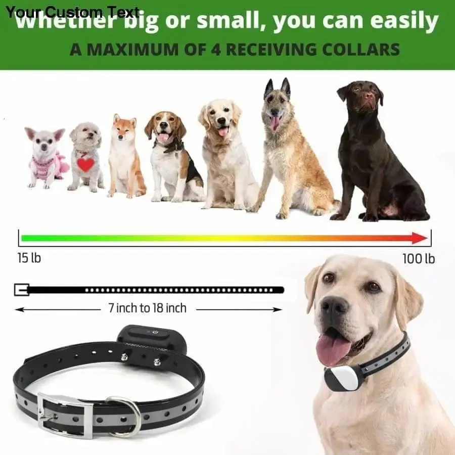 Collar Dog Training Shock Remote Waterproof Rechargeable Pet Electric Yard Large Control Small 2000