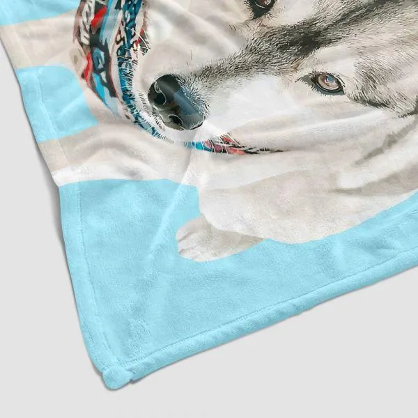 Custom Dog Blankets Personalized Pet Photo Blankets Painted Art Portrait Fleece Blanket Best Gift 2021 Pet Portrait Blanket