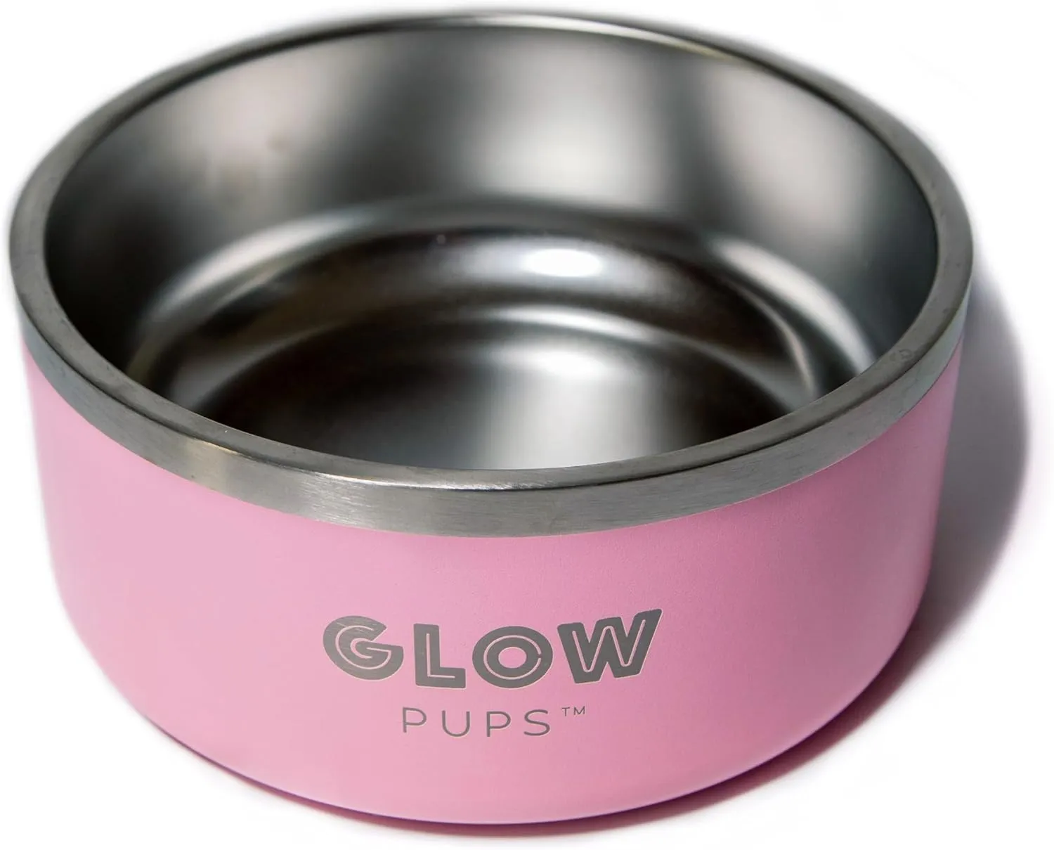 Dog Bowl - Vacuum Insulated Keeps Water Cool, Non-Slip Base, Easy Clean Interior, Durable Stainless Steel, Multiple Colors, Ideal for Travel, 32 Oz - Pet Bowl (Pink)