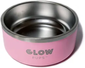 Dog Bowl - Vacuum Insulated Keeps Water Cool, Non-Slip Base, Easy Clean Interior, Durable Stainless Steel, Multiple Colors, Ideal for Travel, 32 Oz - Pet Bowl (Pink)
