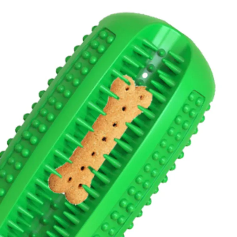Dog Toothbrush Stick Toy of Natural Rubber for Dental Care Cleaning & Massaging