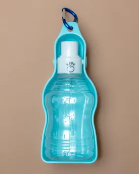 Dog Travel Water Bottle with Foldout Bowl in Blue << CLEARANCE >>
