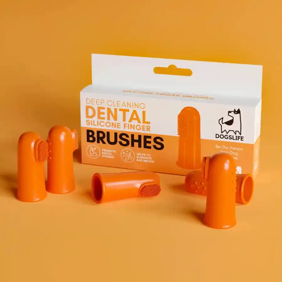 Dogslife 5 x Deep Cleaning Silicone Finger Brushes - Dog Dental Hygiene