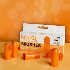 Dogslife 5 x Deep Cleaning Silicone Finger Brushes - Dog Dental Hygiene