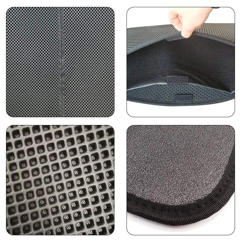 Double Layer Pet Cat Litter Box Mat Waterproof Pads Non-Slip Bed for House Clean Trapping Dog Kitten Sandbox Filters Cama Para