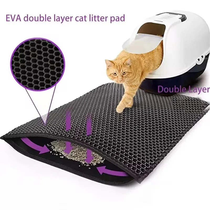 Double-Layer Waterproof Cat Litter Mat – Non-Slip & Washable