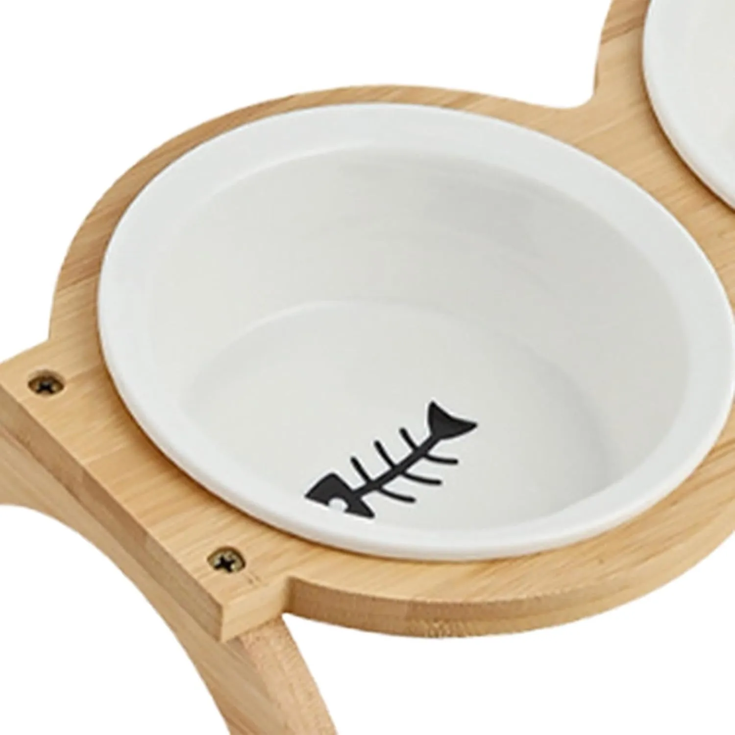 Elevated Cat Bowls,Food and Water Bowl, Cat Feeding Bowls Raised Feeding Station for Dogs Cats, Fishbone