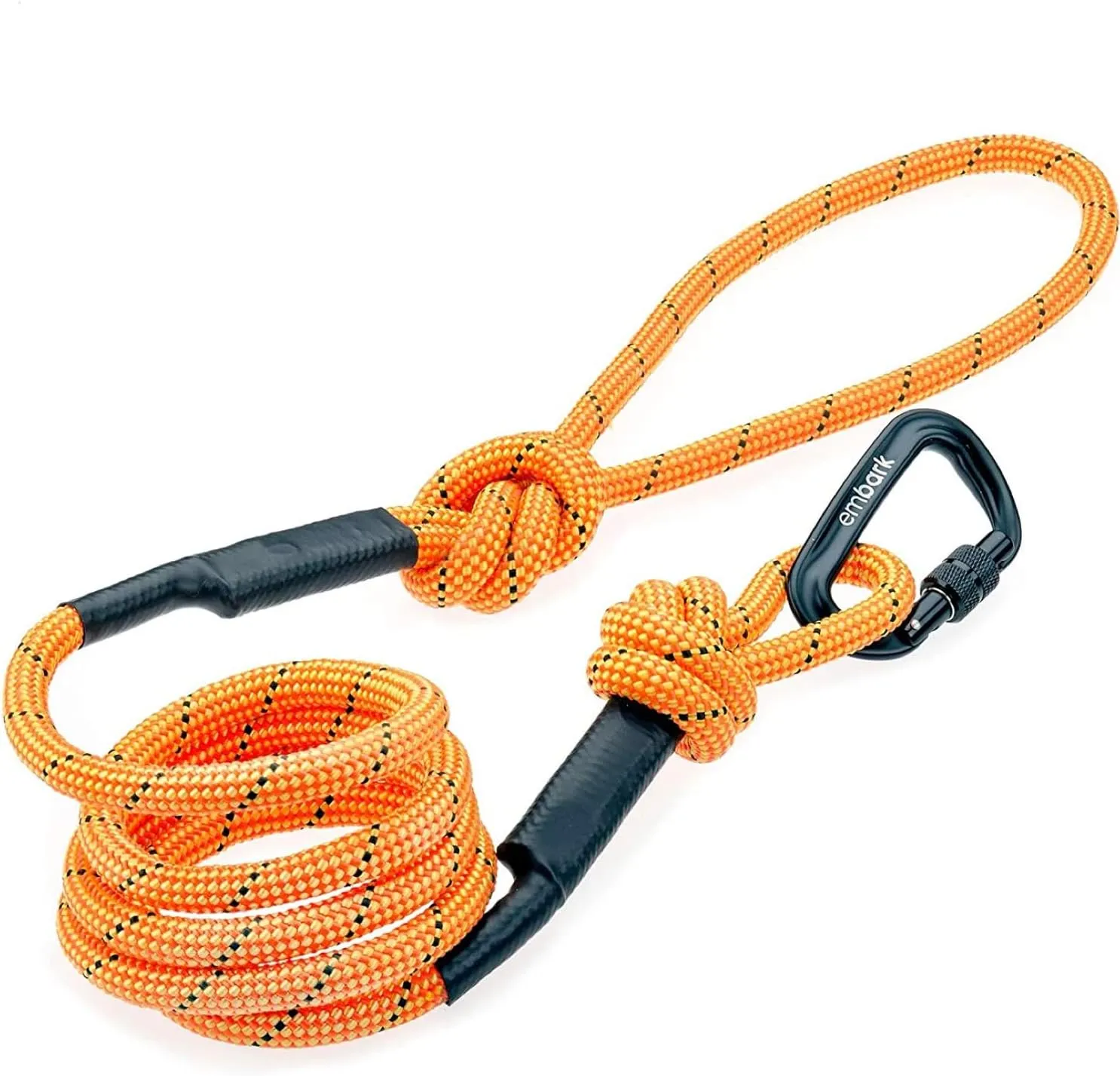 Embark Adventure Dog Lead with Mountain Climbing Rope and Carabiner. Unmatched Strength & Durability, 6ft, Colourful, and Sturdy Nylon Dog Leads for Small, Medium, Large Breed Dogs