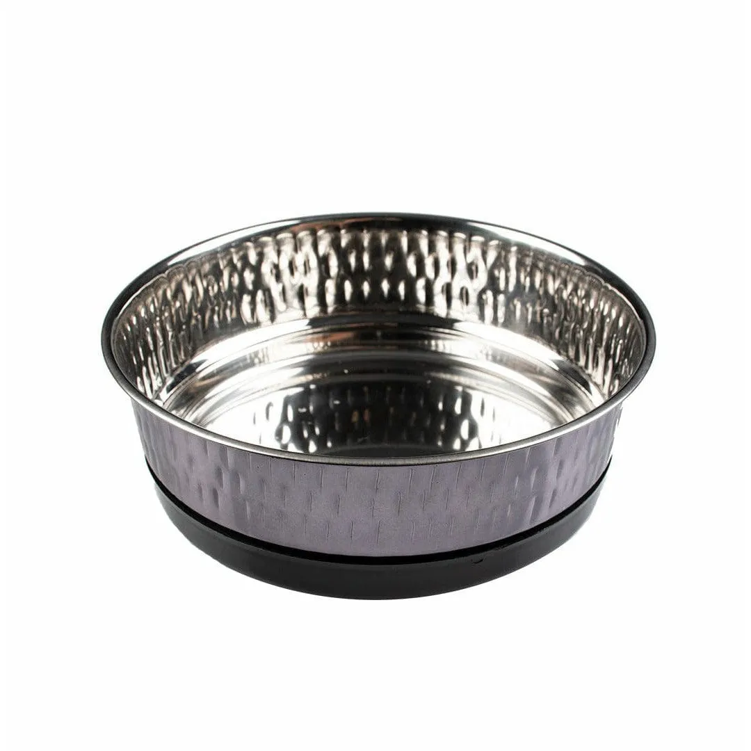 FEEDING BOWL GLOSSY FIX L - 20,3x20,3x6,6cm black