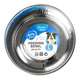 FEEDING BOWL GLOSSY FIX L - 20,3x20,3x6,6cm black