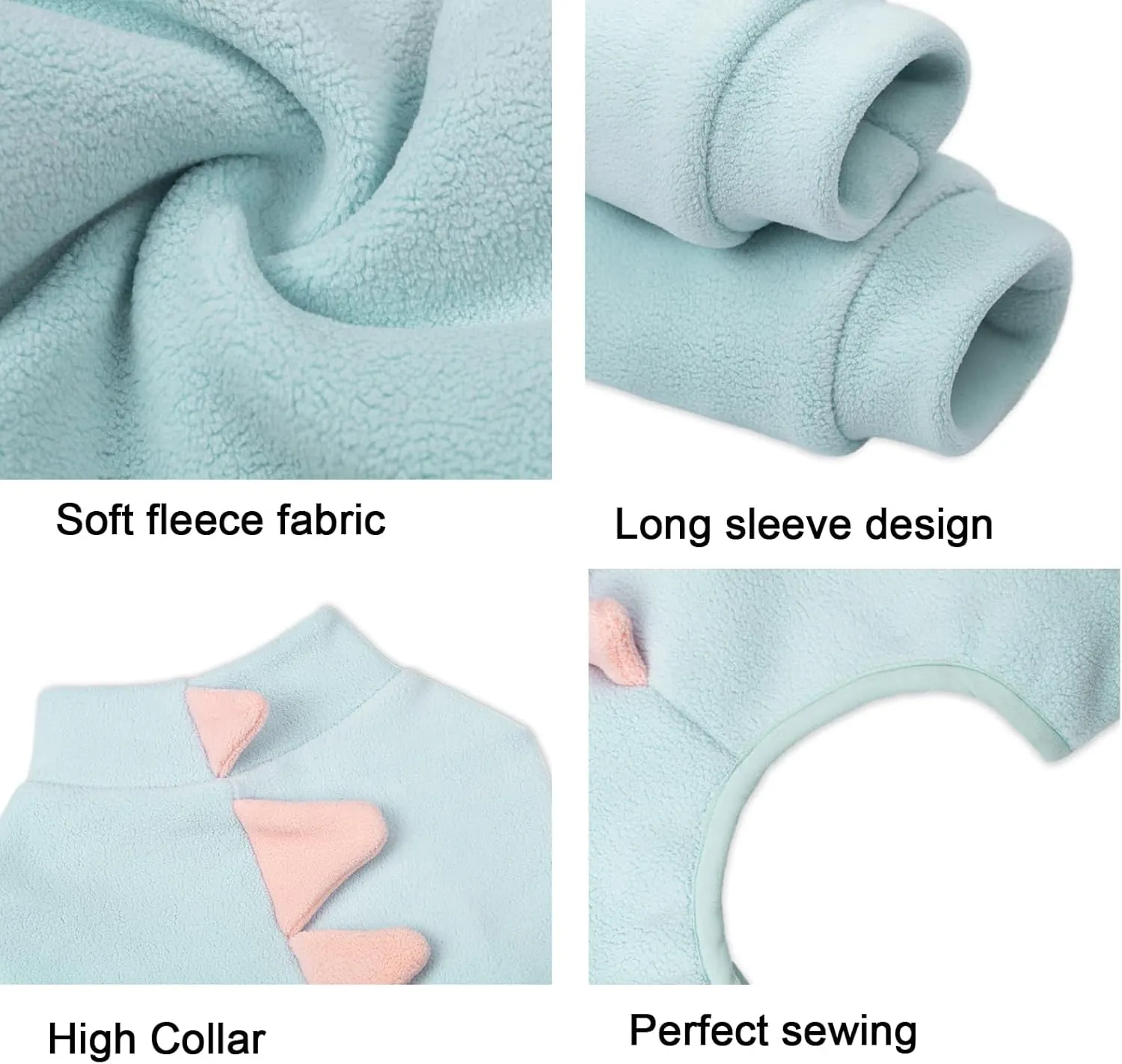 Fleece Dinosaur Dog Pajamas Adorable Puppy Hoodie Cosplay Animal Costume for Small Medium Dog Christmas and Winter Coat