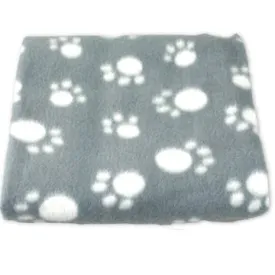 Fleece Paw Print Pet Blanket