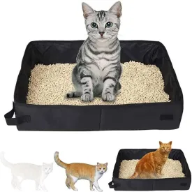 Foldable Portable Cat Litter Box: The Ultimate Travel Companion For Your Feline Friend by Dog Hugs Cat
