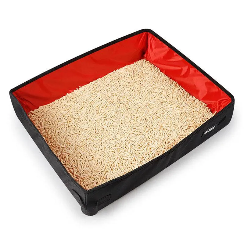 Foldable Portable Cat Litter Box: The Ultimate Travel Companion For Your Feline Friend by Dog Hugs Cat