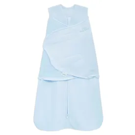 HALO Micro-Fleece Sleepsack Swaddle, 3-Way Adjustable Wearable Blanket, TOG 3.0, Baby Blue, Newborn, 0-3 Months