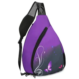 ICOLOR Canvas Sling Backpack, Multipurpose Crossbody Shoulder Bag Beach Tote Pack Bags for Men Women Hiking Cycling Walking Dog Travel Daypack