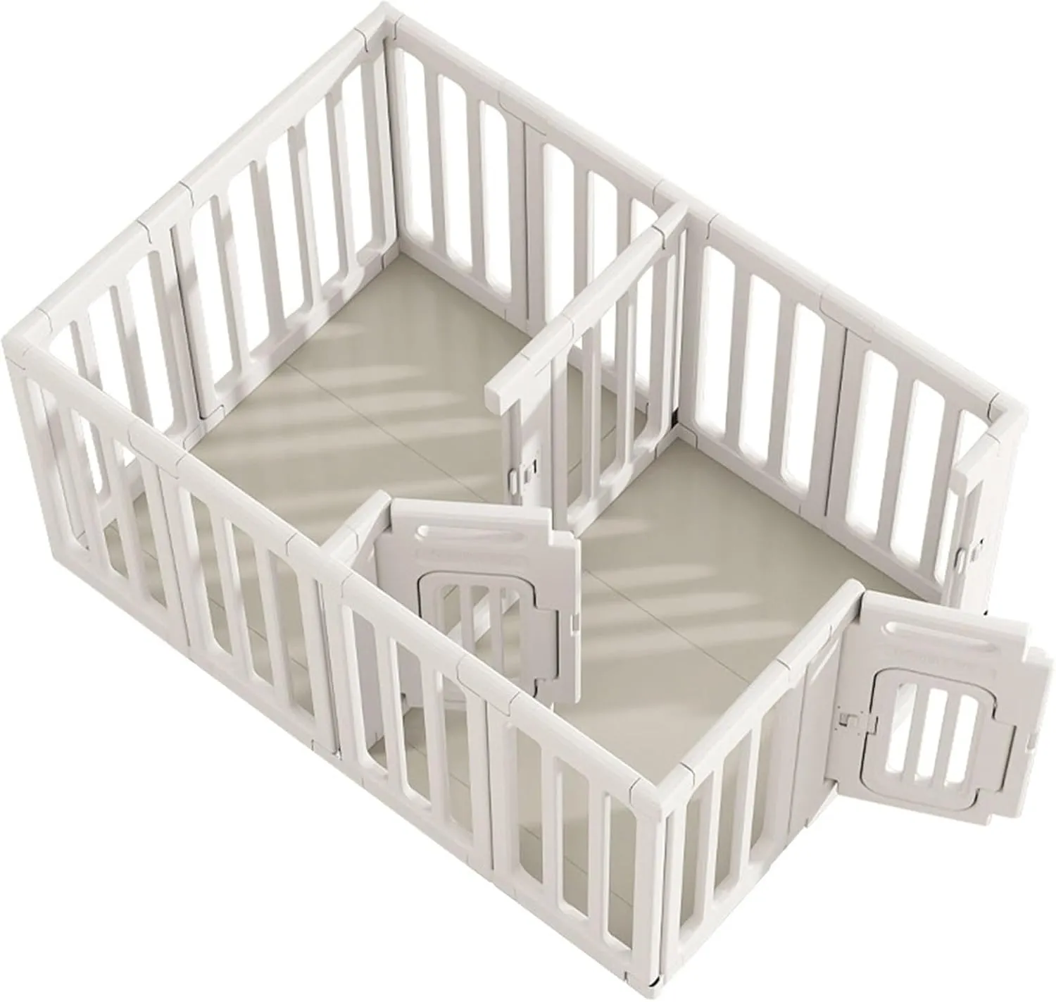 Indoor Portable Playpen, Heavy Duty Open Cage, Vented White Safe, Easy to Assemble, Suitable for Most Pets Indoor/Outdoor (166 * 93cm)