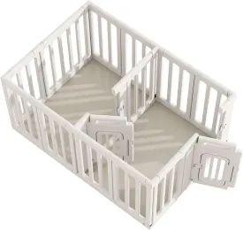 Indoor Portable Playpen, Heavy Duty Open Cage, Vented White Safe, Easy to Assemble, Suitable for Most Pets Indoor/Outdoor (166 * 93cm)